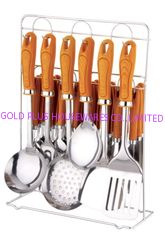 China 32pcs stainless steel  kitchen tool set &amp; tablewares set&amp;kitchenwares &amp;yellow handle dinnerwares supplier