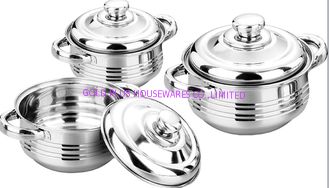 China 3pcs/4pcs cookware set &amp; stainless steel cooking pot &amp;16cm -24cm casseroles &amp; kitchenware &amp;sauce pot supplier
