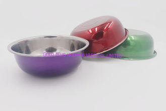 China 3pcs  Cookware set colorful wash basin different size stainless steel mixing bowl supplier
