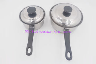 China 3pcs SKU cookware stainless steel saucepan with single handle european milk boiling pot supplier