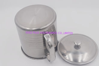 China 4pcs 10-13cm High quality stainless steel cup chrome soup cup with handle and lid supplier
