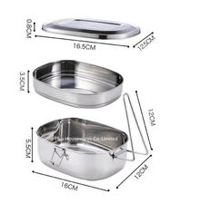 China 730ML Outdoor hiking camping stainless steel portable food container stainless steel lunch box for kids supplier