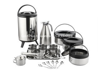 China 21pcs Picnic tools milk tea thermos bucket keep food warm pot liquid nitrogen tank kettle &amp; water cup set supplier