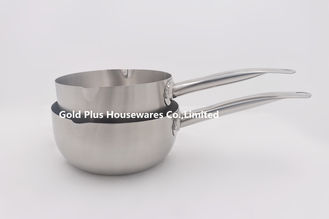 China 20cm Home cooking pot stainless steel basting bowl non-stick kitchen sauce pans with long steel handle supplier