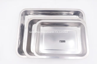 China 32*22cm Multifunction pure inverted square plate oil pans fruit plate buffet dinner stainless steel kitchenware tray supplier