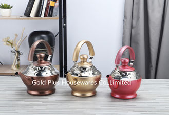 China 1L Kitchen accessory stainless steel gold coffee pot ancient greek classical style tea set coffee pot supplier