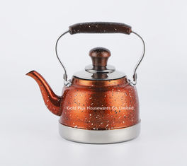 China 1L Good price matt brushed stainless steel body whistling kettle red color fast boiling water coffee pot supplier