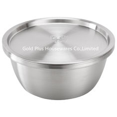 China 18-34cm Multi-size stainless steel bowl and basin polished metal steel steel big round pickle bowl with lid supplier