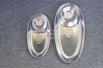 China Japanese style oval food plate with sauce dish reusable eco-friendly food plate stainless steel kimchi plate supplier