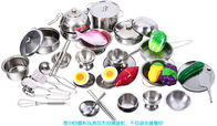Fascinating  stianless steel kitchenware set for kids & children's toys& stainless steel toy