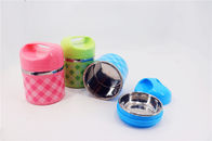 780ML Japanese style lunch box & stainless steel combine plastic food carrier & red ,green ,blue food container