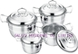 2016 hot sales 16/18/20/22 cookware set with color +flower &amp;stainless steel pot &amp;non-stick pot supplier