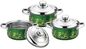 6 pcs kitchen cookware set &amp;cookwere set stainless steel &amp;  16/18/20cm colorful induction cookware set supplier