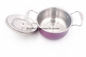 Colorful kitchen casserole pot set stainless steel cooking pot 18cm sauce pan metal steel cookware sets pot supplier