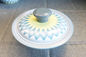 45cm Set of five spun stainless steel bowl and tray blue color kitchen serving bowl set with round tray supplier