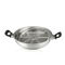 Pots and pan kitchen stainless steel korean wok with anti scald handle multi-ply metal divider fryer with oil strainer supplier