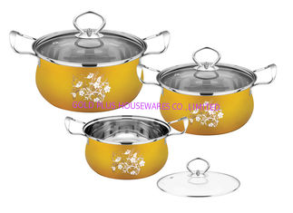 China 6pcs gold color cookware set &amp; 16cm -20cm  stainless steel cooking pot &amp; cookware set kitchen supplier