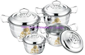 China 2015 hot products stainless steel cookware set &amp;6 pcs and 8pcs classical pot +flower supplier