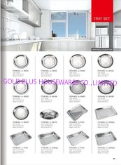 China 2019 hot square sliver tray &amp;50*35cm  stainless steel tray &amp; 48cm round tray hot sales in Africa market supplier