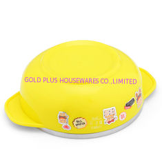 China 2016 new style stainless steel 201 and PP yellow color kitchenware for children supplier