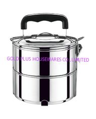 China 2/3/4  layers with  bakelite handle  lunch box &amp; keep warm food carrier &amp; stainless steel hand pan supplier