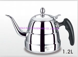 China 2016 hottest 1.2L  stainless steel kettle bamboo kettle with gold color &amp;teapot &amp;whistling kettle&amp; roma kettle supplier