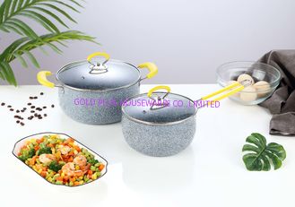 China 2019 hot sales 2pcs non-stick cookware set &amp; stainless steel pot &amp; ECO-Friendly cookware set with red ,brown color supplier