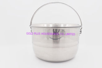 China 15cm Kitchenware and cookware grade stainless steel pot with lid  round metal cook pot supplier