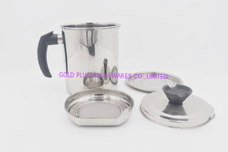 China 1.6L Cookware stainless steel oil separator with lid oil keeper with strainer with handle supplier