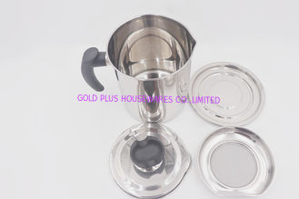 China 1.6L New design stainless steel cooking oil jar oil strainer pot with lid and base supplier