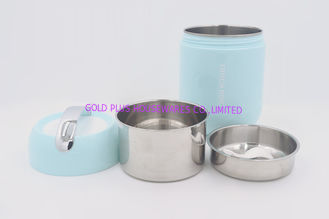 China 1L Custom logo vacuum lunch box with compartments stainless steel portable jar supplier