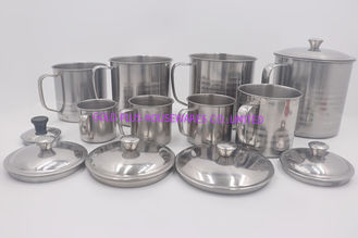 China 5pcs 9-13cm Factory wholesale metal cup set daily stainless steel mugs with lid supplier