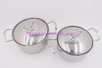 China 4pcs Cookware set stainless steel soup pot kitchen metal stockpot with steel lid supplier