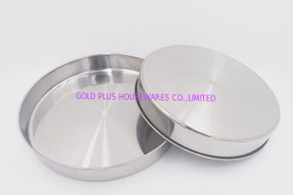 China 28.32.36cm Cookware set different size cake baking tray big round steel pizza plate supplier