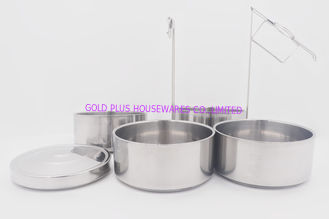 China 18cm Take away stainless steel food container 2 /3/4/5 Layers lunch box with handle supplier