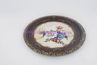 China 40cm Decor dishes plate for salad dinner SS flower decal pasta plate for hotel supplier