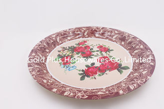 China 55cm Serving tray wedding plates set round dish tinplate plate for party supplier