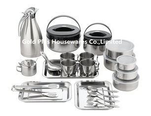 China 22pcs Amazon hot sale stainless steel double walled vacuum insulated hot water kettles lunch box buffet plate supplier
