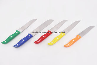 China 6 inches Cheap sharp cooking knife set kitchen carbon steel private label fruit knife with hard plastic handle supplier
