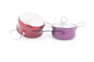 China 16-20cm New design various size aluminum non-stick casserole stainless steel cooking soup hot pot supplier