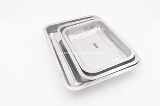 China 27*20cm Dinner dishes for snack stainless steel feeding serving flat tray camping dessert barbecue sets supplier
