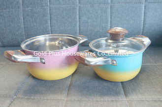China 6pcs Cooking pot cookware set casserole carrier insulated hot pot sets coating non-stick soup pot set with handle supplier