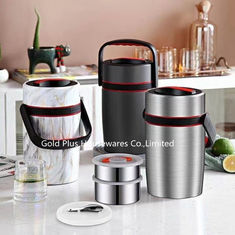 China Different sizes food jar flask insulated containers 1.6L 2.2L stainless steel lunch box soup warmer pot supplier