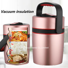 China Portable thermal lunch box thermo container pink thermos food jar vacuum stainless steel drinking cup for soup yogurt supplier
