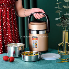 China 1.6L Fashion colorful straight shape thermal lunch box hot pot leakproof stainless steel insulated vacuum food container supplier