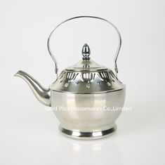 China 18cm Office hot water mirror finishing coffee kettle stainless steel teapot with infuser for loose tea supplier