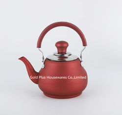 China 1L/1.5L/2L Metallic painting signal stainless steel whistling kettle red color painting coffee pot with filter supplier