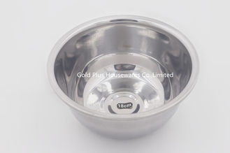 China 18cm Kitchenware cheap metal stainless steel basin mixing bowl salad bowl supplier