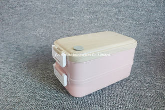 China Food carrier for school students stainless steel insulated lunch box leak proof wooden style food container with handle supplier