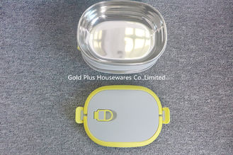 China Wholesale stackable food set stainless steel multicolor bento lunch box PP plastic food container with 2 layers supplier